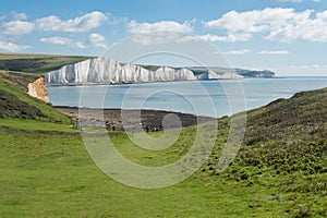 Coast view with amazing white cliffs