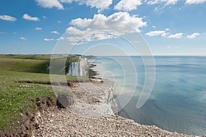 Coast view with amazing white clouds