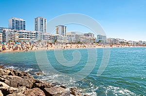 Coast view of Vilamoura town in Portugal