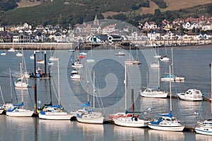 Coast of Wales with Conwy bay in United Kingdom