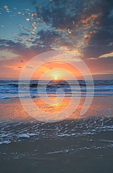 Coastal Background Atlantic Ocean Sunrise Vertical