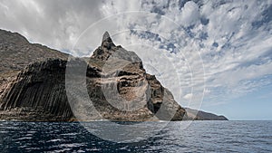 Coastal basalt columns in Gomera Island, Canary Islands