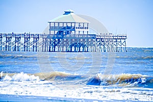 Coastal beach scenes on kiawah island south carolina,