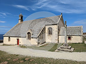 Coastal Brittany: Historic Chapel on Pointe Du Van with Stunning Sky and Summer Sun