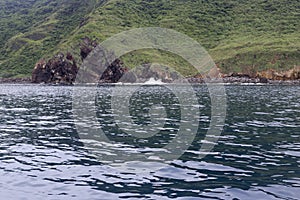 Coastal caves of turtle island, yilan county, taiwan