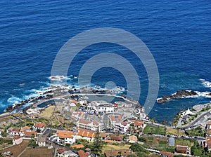 The coastal city of Porto Moniz on Madeira
