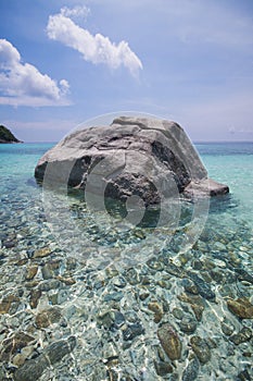 Coastal clear waters and rocky area