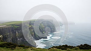Coastal cliffs overlooking ocean