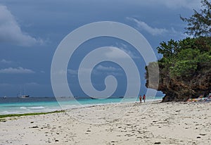 Coastal cliffs on Zanzibar island