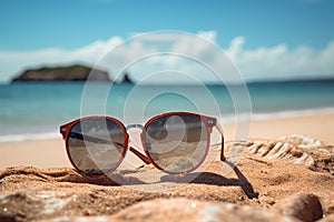 Coastal coolness sunglasses enhance the laid back vibe on the beach