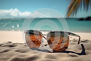 Coastal coolness sunglasses enhance the laid back vibe on the beach