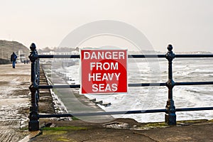 Coastal danger sign