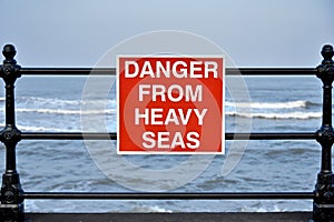 Coastal danger sign