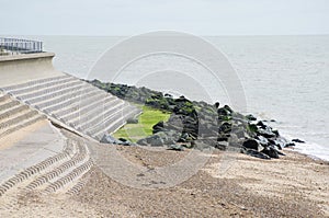 Coastal defences against sea erosion photo