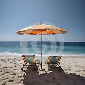 Coastal dreamscape, sandy beach, majestic skies, and seaside serenity