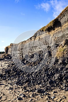 Coastal erosion at the beach of Burry Port