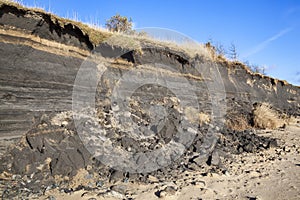 Coastal erosion at the beach of Burry Port