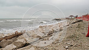 Coastal flooding and beach erosion