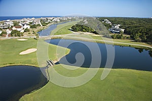 Coastal golf course.