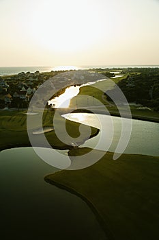 Coastal golf course. photo