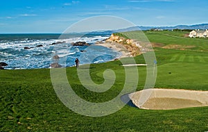 Coastal golf course photo