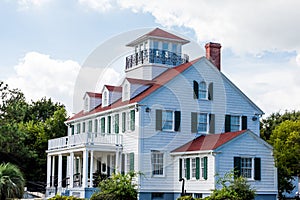 Coastal Home with Dormers and Widows Walk