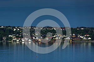 Coastal houses near city of Bergen