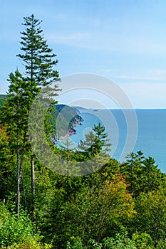 Coastal landscape in Fundy Trail Parkway