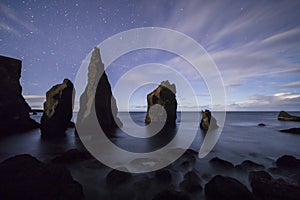 Coastal landscape during Icelandic winter