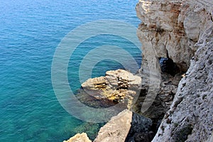 Coastal landscape with sea and rocks