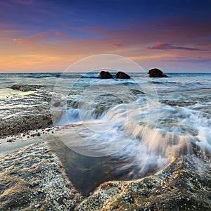 Coastal landscape Sunset