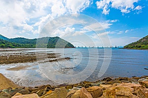 Coastal landscape at Tai O, Hong Kong.