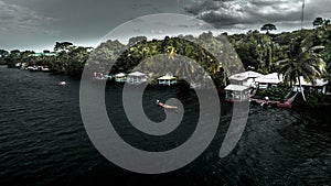 Coastal landscape of Volta lake in Akosombo, Ghana