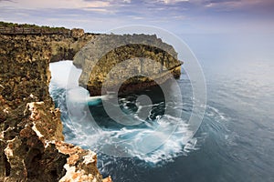 Coastal landscape at Water Blow, Bali