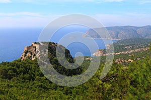 Coastal landscape on the west coast of Rhodes