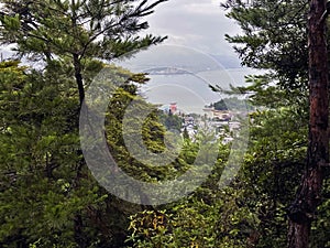 Coastal Panoramas: Itsukushima Miyajima Island Panoramic View, Hiroshima, Japan