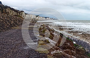Coastal path in coast of Ault
