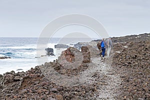 Coastal path in Lanzarote