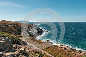 Coastal path neat Lumio in Corsica