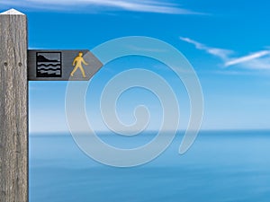 Coastal Path Sign Cardigan Bay Wales photo