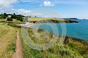 Coastal Pathway leading to Porthcurnick Beach Cornwall