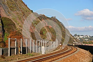 Coastal railway track