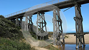 Coastal Railway Trestle Bridge photo