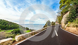 Coastal Road at the South Coast of Mallorca