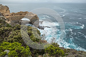 Coastal rock arch from Australia`s Great Ocean Road