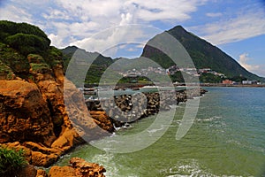 Coastal rock formations at Northeast Coast National Scenic Area, Taipei,