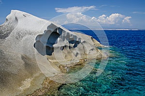 Coastal rock, Testa cape, Sardinia photo