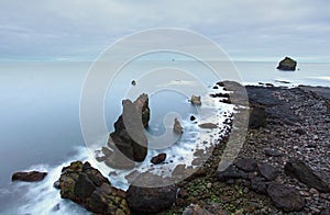 Coastal rocks on the south west point of Iceland, Reykjanes