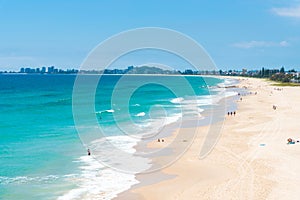 Coastal sand beach at Currumbin, Gold Coast Australia