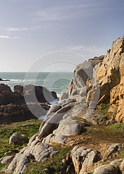 Coastal scene on guernsey,